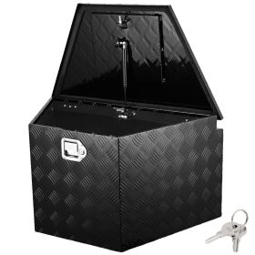 VEVOR Trailer Tongue Box, Aluminum Alloy Diamond Plate Tongue Box Tool Chest, Heavy Duty Trailer Box Storage with Lock and Keys