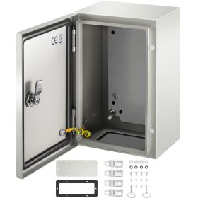 VEVOR NEMA Steel Enclosure ,12 x 8 x 6'' NEMA 4X Steel Electrical Box, IP66 Waterproof & Dustproof, Outdoor/Indoor Electrical Junction Box