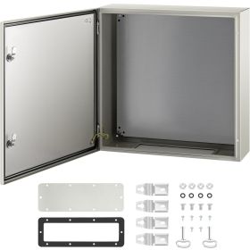 VEVOR NEMA Steel Enclosure, 24 x 24 x 8'' NEMA 4X Steel Electrical Box, IP66 Waterproof & Dustproof, Outdoor/Indoor Electrical Junction Box