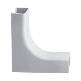 Wire Trak Inside Corner for Raceway PVC White, 1" W x 1/2" H