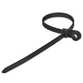 14" 120-lbs Mountable Head Cable Tie Pack of 100 - Black