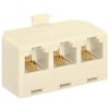 RJ11 Triplex Jack Adapter - Ivory