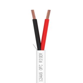 Speaker Wire 12AWG 2C 500ft Black | CL3R, OFC | Bare Copper