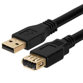 Cmple - USB Extension Cable 3ft Type A USB Male to Female USB 3.0 Cable for External Hard Drive, Keyboard, Webcam, USB Hub, Flash Drive - Black