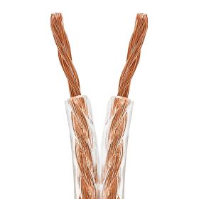 Speaker Wire 50ft 14 Gauge 2-Conductor | Clear Jacket Speaker Cable