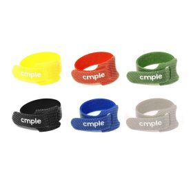 Cmple - Reusable Cable Ties, Nylon Adjustable Cord Organizer, Hook Loop Cable Management Mountable Head Cable Wire Ties, 60 PCS, 6 inch - Multicolor