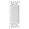 Cmple - White Decora Wall Plate Insert Blank, 1 Gang Blank Outlet Adapter Insert Cover