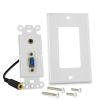 Wall Plate With VGA 15-Pin Jack And 1/8” Stereo Audio Jack