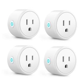 Bluetooth WiFi Smart Plug - Smart Outlets Work with Alexa; Google Home Assistant; Remote Control Plugs with Timer Function; ETL/FCC/Rohs Listed S (Number of Items: 4)